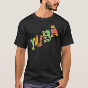 T-shirt Tuba texte craqué