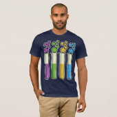 T-shirt Tubes à essai scientifiques (Devant entier)