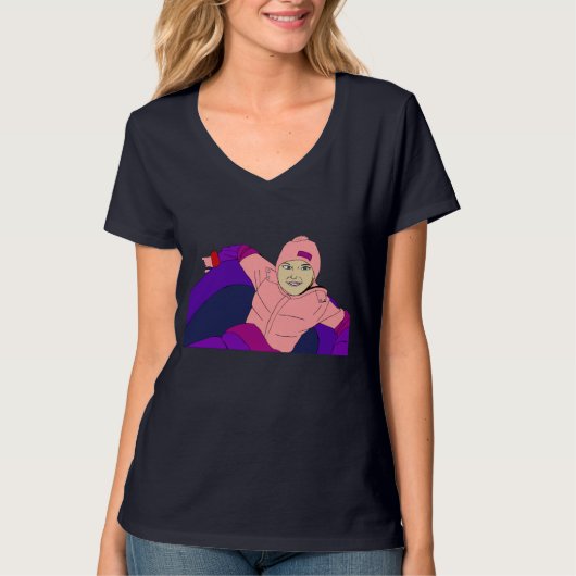 T-shirt Tubes à neige pour fille (Devant)