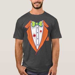 T-shirt Tuedo Suit Tu Bloody Wound Scary Halloween Costume