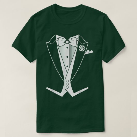 T-shirt Tuedo Tailcoat Cravate blanche (Design devant)
