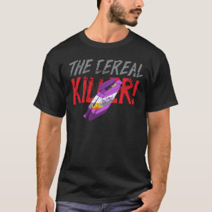 T-shirt Tueur de céréales drôle Pun Halloween noir