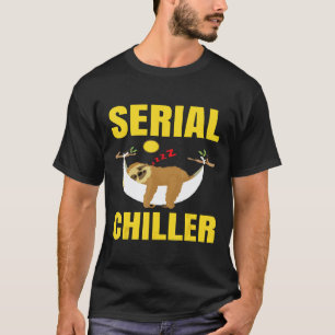 T-shirt Tueur en série, jeu de mots drôle avec un paresseu