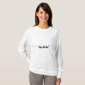 T-shirt "tuez toute la journée" en blanc (Devant entier)