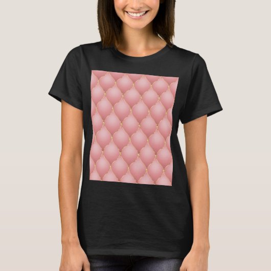 T-Shirt Tufted Luxury Blush Rose Gold Diamond (Devant)