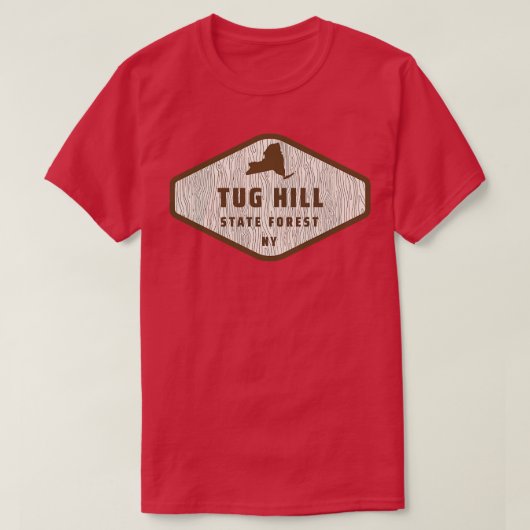 T-shirt Tug Hill State Forest New York Tree Log Texture Wo (Design devant)