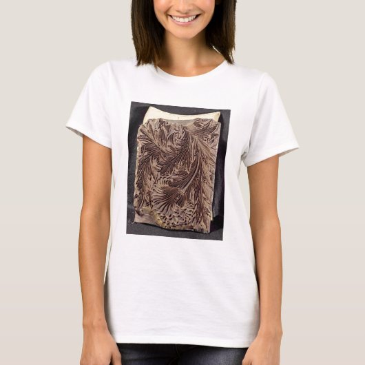 T-shirt Tulip design printing block, 1875 (Devant)
