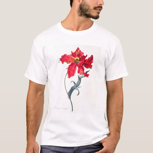 T-shirt Tulipe : Fard à joues de Perroquet (Devant)