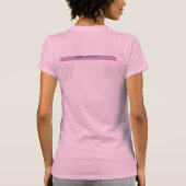 T-shirt Tulipe florale moderne rose et violet (Dos)
