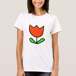 T-shirt Tulipe rouge