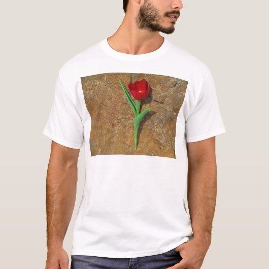 T-shirt Tulipe rouge et jaune (Devant)