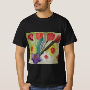 T-shirt Tulipes Abstraites et fleurs de printemps