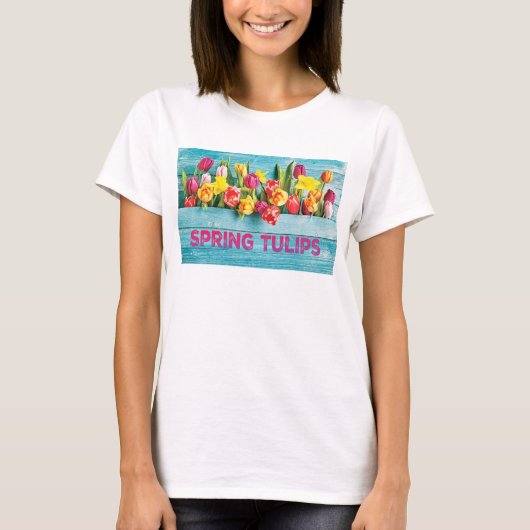T-shirt Tulipes de printemps (Devant)