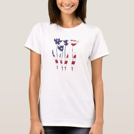 T-shirt Tulipes "drapeau américain" (Devant)