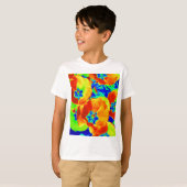 T-shirt tulipes fluorescentes (Devant entier)