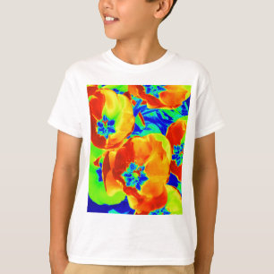 T-shirt tulipes fluorescentes