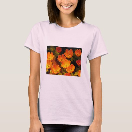 T-shirt Tulipes orange (Devant)