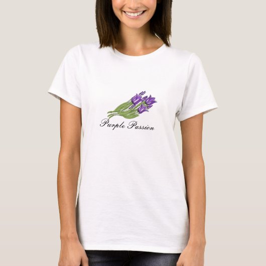 T-shirt Tulipes Purple Passion (Devant)