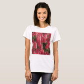 T-shirt Tulipes roses florales (Devant entier)