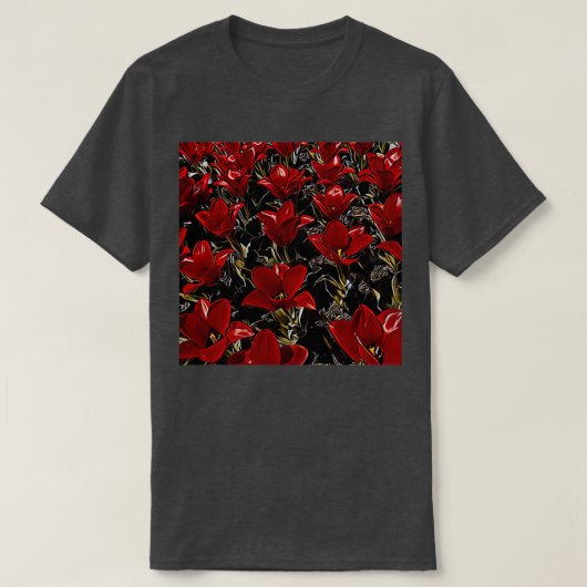 T-shirt Tulipes rouges (Design devant)