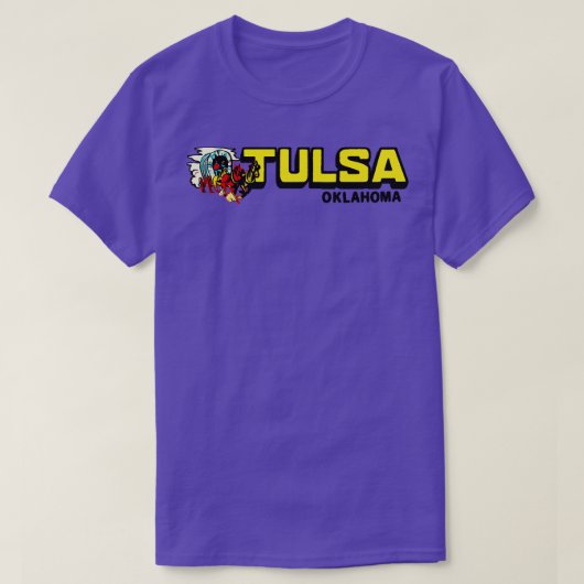 T-shirt Tulsa Oklahoma Wagon (Design devant)