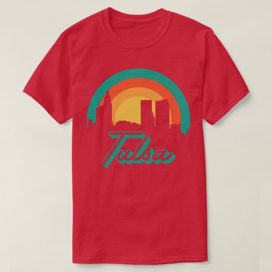 T-shirt Tulsa Skyline Oklahoma State (Design devant)