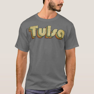 T-shirt Tulsa Vintage Rainbow Typographie Style les années