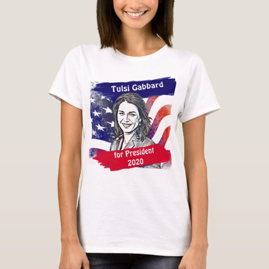 T-shirt Tulsi Gabbard pour l'élection présidentielle de 20 (Devant)