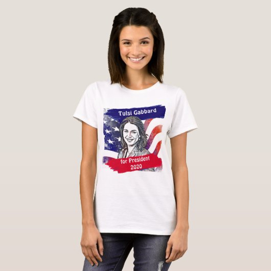 T-shirt Tulsi Gabbard pour l'élection présidentielle de 20 (Devant entier)
