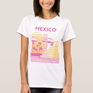 T-shirt Tulum, Art Voyage, Art Preppy, Rose