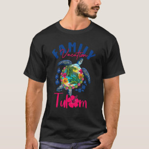 T-shirt Tulum Mexique Vacances Mer Tortue Bleue Match Fami