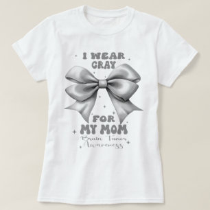 T-shirt Tumeur Cerveau Gris À La Botte Je Porte Du Gris Po