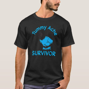 T-shirt Tummy Ache Survivante Stomachache IBS Vintage Retr