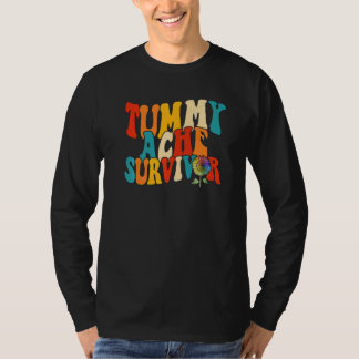 T-shirt Tummy Ache Survivor Femmes Stomachache Girls Sun F