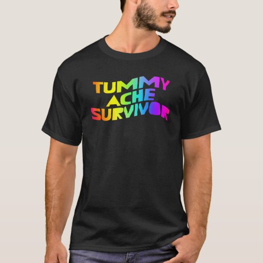 T-shirt Tummy Ache Survivor My Tummy Hurts IBS Tops (Devant)