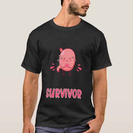 T-shirt Tummy Ache Survivor Stomachache Awareness Apparel (Devant)
