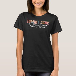 T-shirt Tummy Ache Survivor Tummy Humour Retro Vintage 7