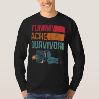 T-shirt Tummy Ache Survivor Tummy Humour Retro Vintage 9