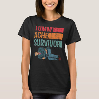 T-shirt Tummy Ache Survivor Tummy Humour Retro Vintage 9