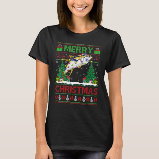 T-shirt Tuna Fish   Xmas Tree Ugly Santa Tuna Christmas (Devant)