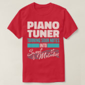 T-shirt Tuner De Piano Transforme Des Notes Arustées En Mé (Design devant)