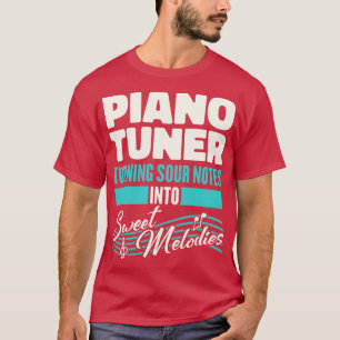 T-shirt Tuner De Piano Transforme Des Notes Arustées En Mé