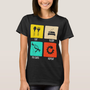 T-shirt Tuning Car Lover Repairing Cars Mechanic Tools 3