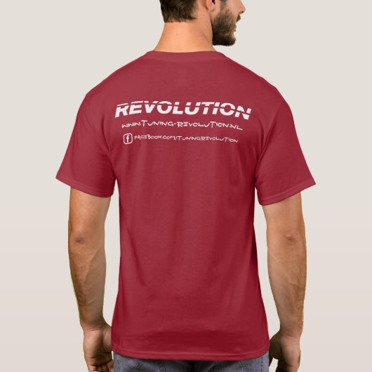 T-shirt Tuning Revolution - Texte blanc - Facebook (Dos)