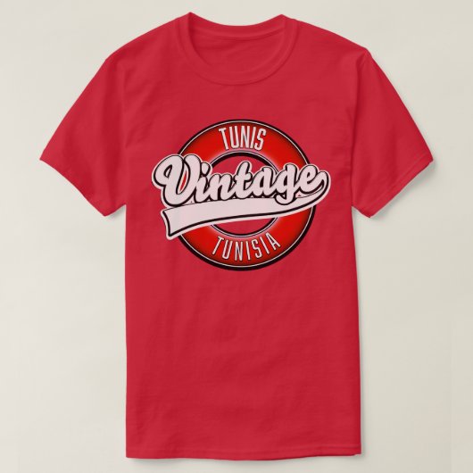 T-shirt Tunis Tunisie Style vintage (Design devant)