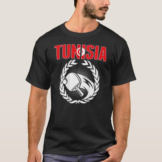 T-shirt Tunisia Ping Pong  Tunisia Table Tennis Team Suppo (Devant)