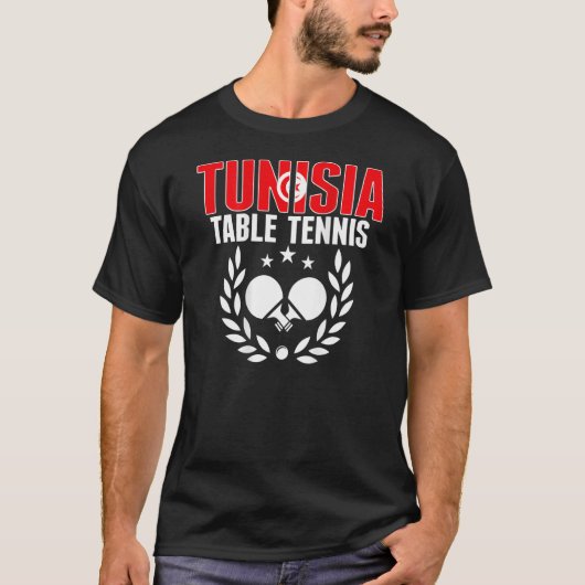 T-shirt Tunisia Ping Pong   Tunisian Table Tennis Team Sup (Devant)