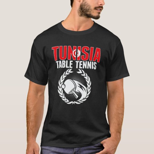 T-shirt Tunisia Table Tennis Tunisian Ping Pong Team Sup (Devant)