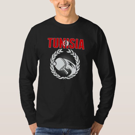 T-shirt Tunisia Table Tennis Tunisian Ping Pong Team Supp (Devant)