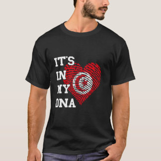 T-shirt Tunisie Drapeau C'est Dans Mon Empreinte De Pouce